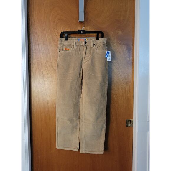 NWT - Zumiez Empyre Khaki Corduroy Loose Fit Skate Pants - Tan - Sz: Youth 26 - Picture 1 of 5